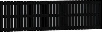 vidaXL Cabecero De Cama De Pared Madera Maciza Pino Negro 204x3x60 Cm Vidaxl