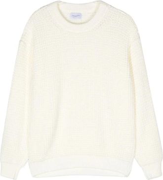 Family Fir$t Milano Round-neck Truien - Heren - Ronde hals truien - Wit - XL - Truien & Vesten
