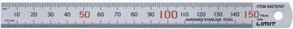Limit Regla De Acero Inoxidable Lectura Sin Deslumbramiento Limit Longitud 150 Mm Anchura X Grosor 15 X 0.5 Mm