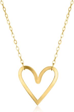 RS Pure by Ross-Simons Italian 10kt Yellow Gold Heart Necklace