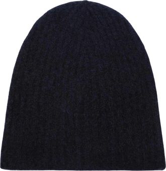 Roberto Collina Blauwe Gebreide Muts Hoed - Dames - Hoeden - Blauw - ONE Size - Accessoires
