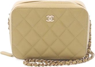 Chanel 2021-2025 CC Quilted Caviar Camera Bag crossbody bag - Brown