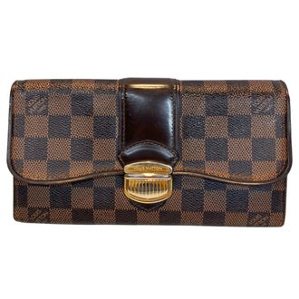 Louis Vuitton Brown Galle Damier Canvas Long Wallet (Bi-Fold) (Pre-Owned)