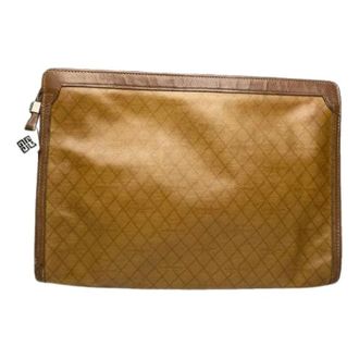 Givenchy Pre-owned Leather Clutch - Dames - Pre-owned - Bruin - Maat: ONE Size Leer