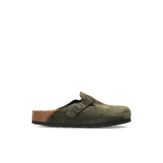 Birkenstock Schoenen, Dames, Groen, 35 EU, Leer, Boston Regular Fit