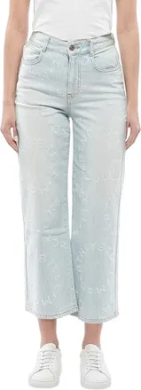 Stella McCartney Sky Blue Straight High Rise Jeans