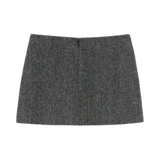 Pinko Grey Tweed A-line Mini Skirt