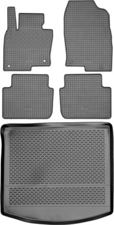 OEM Juego De Alfombrillas De Goma Para El Mazda Cx-5 Ii Suv Del 2017 + Alfombrilla Para El Maletero