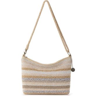 The Sak Lumi Covertible Crossbody Hand Crochet Bag in Sand Stripe at Nordstrom