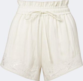 Xu Zhi Floral embroidered shorts