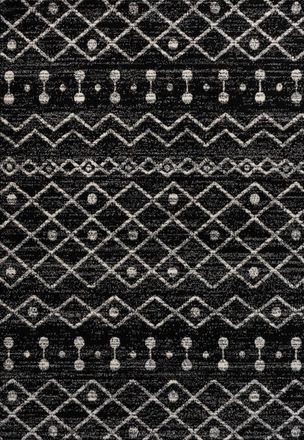 Jonathan Y Designs Aksil Moroccan Beni Souk Area Rug in Black/cream at Nordstrom, Size 5Ft 0In X 8Ft 0In