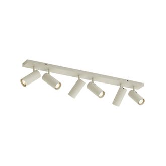 QAZQA Qazqa L&aacute;mpara De Techo Moderna Beige 100cm 6 Luces Ajustable