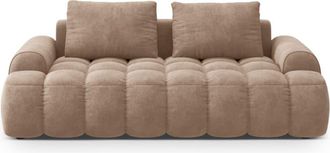 Cosmopolitan Design Sof&aacute; 3 plazas de terciopelo beige oscuro