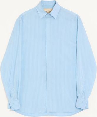 Valentino Camicia Valentino in seta a righe Uomo AZZURRO 40