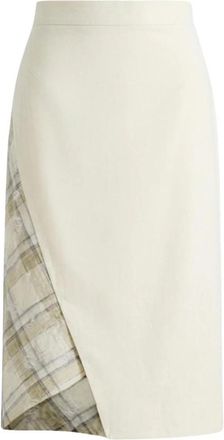 Vivienne Westwood Midi Infinity Rok - Dames - Midirokken - Beige - XS - Katoen - Rokken