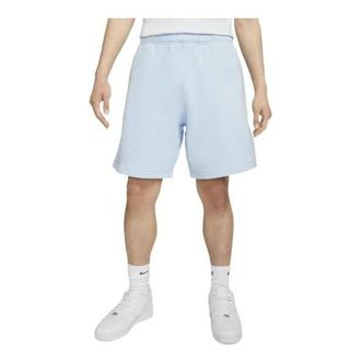 Nike Solo Swoosh Fleece Shorts Logo Light Blue DV3055-441