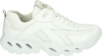 Durea Schoenen, Dames, Wit, 40 EU, Leer, Sportieve Lage Sneakers Wit Flowmotion