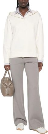 Max Mara Hoodies & sweatvesten, Dames, Wit, XS, Felpa Naturale