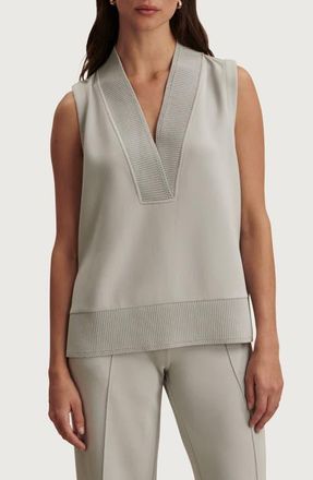 Varley Freida V-Neck Jersey Tank in Blue Clay at Nordstrom, Size X-Large