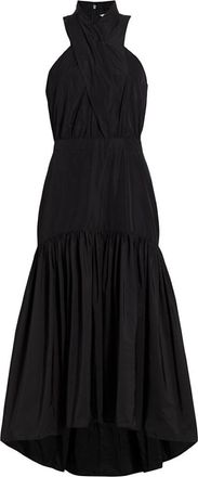 Veronica Beard Womens Black Cotton Radley Asymmetric Maxi Dress