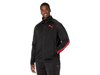 Puma Big Tall Contrast Jacket 2.0 Mens Clothing Puma Black/High-Risk Red : 2XB, Polyester