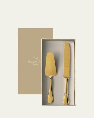 Mepra Brescia 2-Piece Cake Set, Gold