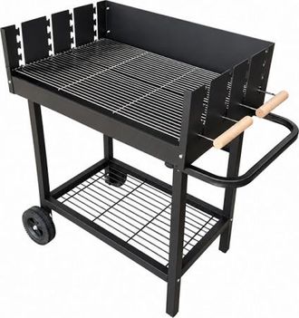 COOK IN GARDEN Barbacoa De Carb&oacute;n Serena Para 12 Personas Con Parrilla De Acero Cromado De 73 &times; 46 Cm Cookin Garden