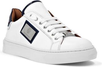 Billionaire Boys Club Croco Printed Nappa Leather Lo-Top Sneakers Men in White+Petrol at Nordstrom, Size 41