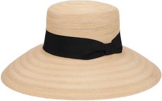 San Diego Hat Company Mabel Ribbon Trim Wide Brim Sun Hat in Tan at Nordstrom