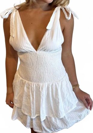 Cotton Candy L.A. Sweet Ties Dress In White