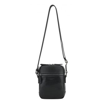 Pourchet Tassen, Heren, Zwart, ONE Size, Leer, Raphael Crossbody Bag