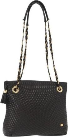Bally Pre-owned Vintage schoudertas met ketting - Dames - Vintage Schoudertas - Zwart - ONE Size - Leer - Vintage