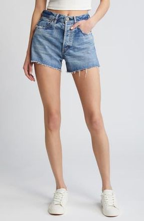 Moussy Vintage Dalemere Denim Cutoff Shorts in Blue at Nordstrom Rack, Size 32