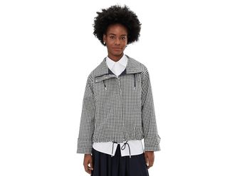 Barbour Bronwyn Check Showerproof Jacket Womens Jacket Navy Gingham : 10, Elastane/Polyester/Vinyl