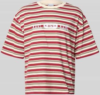 Karl Kani Relaxed Fit T-Shirt mit Logo-Stitching Modell Heritage in Rot, Gr&ouml;&szlig;e XXL
