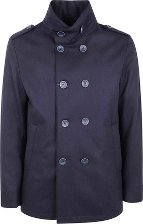 Herno Military Short Peacoat Coat