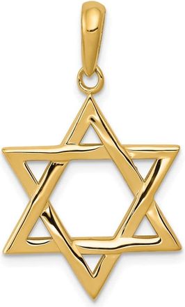Diamond2Deal 14k Yellow Gold Star of David Pendant