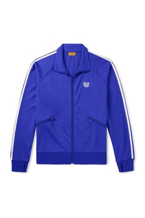 Human Made Logo-Embroidered Striped Tech-Jersey Track Jacket