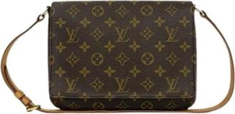 Louis Vuitton Pre-owned Musette Tango Monogram Schoudertas - Dames - Vintage Schoudertas - Bruin - ONE Size - Leer - Vintage