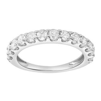LuvMyJewelry Aria 14K Gold Round Diamond Studded Half Eternity Band Ring - 1 ct in 14K White Gold at Nordstrom, Size 6.5