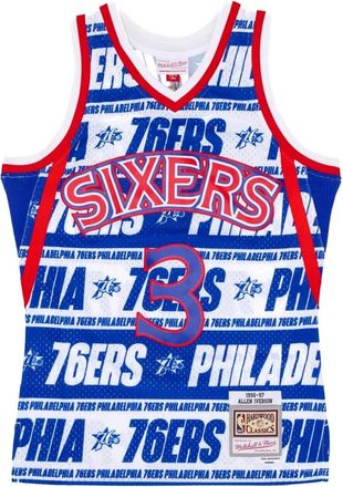 Mitchell & Ness NBA Teamwrap Swingman Jersey Allen Iverson - Heren - Fitness - Veelkleurig - M - Polyester - Fitness