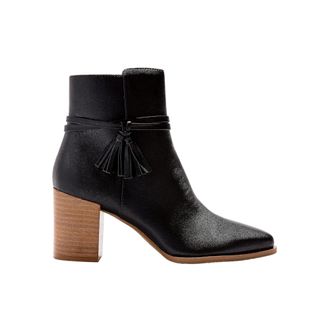 Jack Rogers Timber Tassel Bootie Leather Black 141231BT05-001 Womens