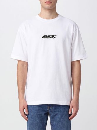 Off-white T-shirt girocollo in cotone con logo Arrow sul retro