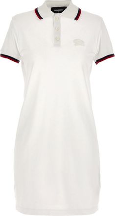 Dsquared2 White Maxi cut out polo dress