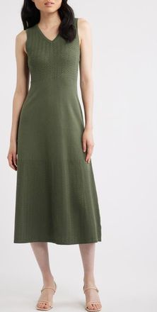 Elie Tahari The Elena Sleeveless Sweater Midi Dress in Dark Sage at Nordstrom, Size X-Large
