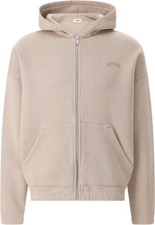 Autry Zip-through Hoodie - Heren - Vesten met rits - Bruin - S - Katoen - Hoodies & sweatvesten