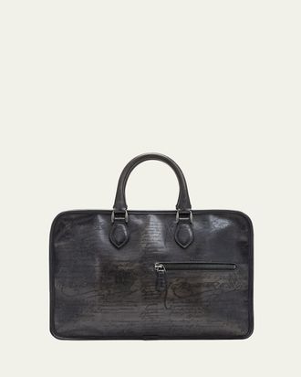 Berluti Mens Un Jour Venezia Scritto Leather Briefcase