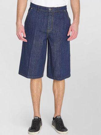 Ami denim bermuda shorts wide leg cut