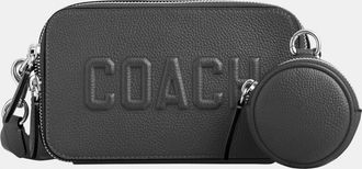 Coach Mens Charter Slim Crossbody Bag With Graphic - Grey Leather - One Size