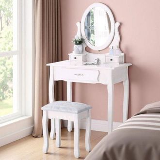 OEM Toallero De Madera - Espejo 360&deg; - 3 Cajones - Tama&ntilde;o Peque&ntilde;o 75x40cm - Multifuncional Oficina